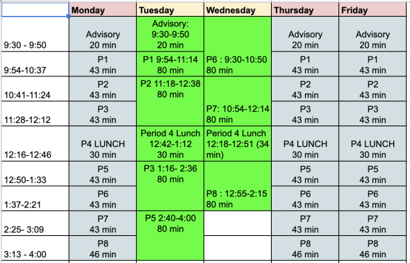 Bell Schedule 2022 2023 SFUSD Bell Schedule 2022 2023 SFUSD